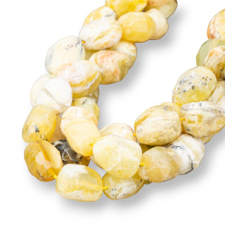 Opale Giallo Sasso Burattato Sfaccettato 12-15x16-22mm