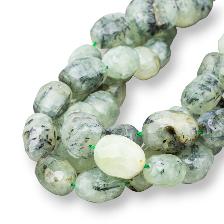 Pierre Roulée à Facettes Prenite 12-15x16-22mm