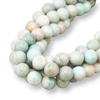 Amazonita De Madagascar Redondo Liso 12mm Amarillento Claro