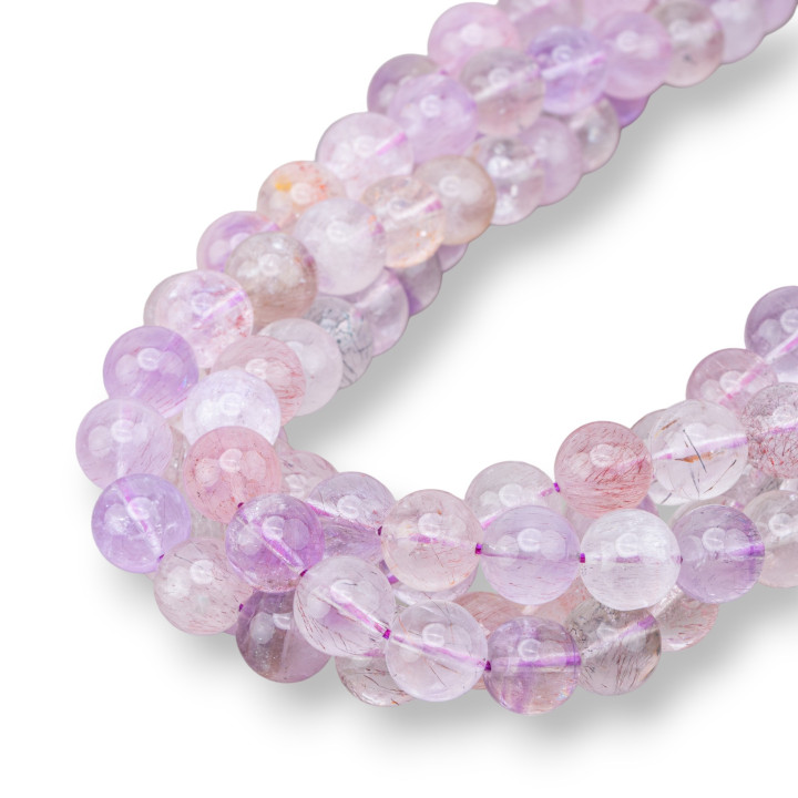 Amatista Rutilada Redonda Lisa 12mm