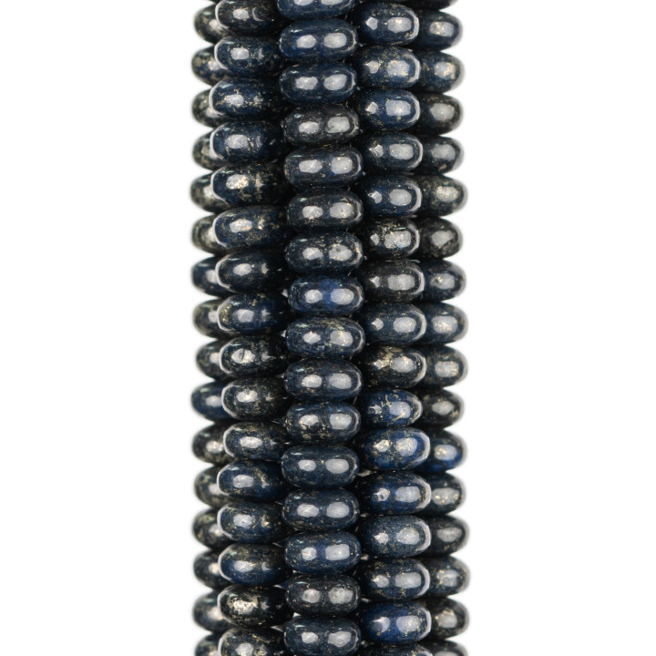 Lapis Lazuli Blue Raw Rondelle 06x04mm Dark