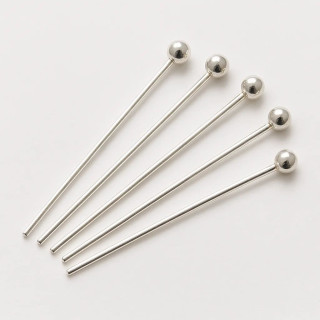 Nails Pins of 925 Silver 50mm Wire 0.50mm Silver 5 Grams 40pcs Approx.