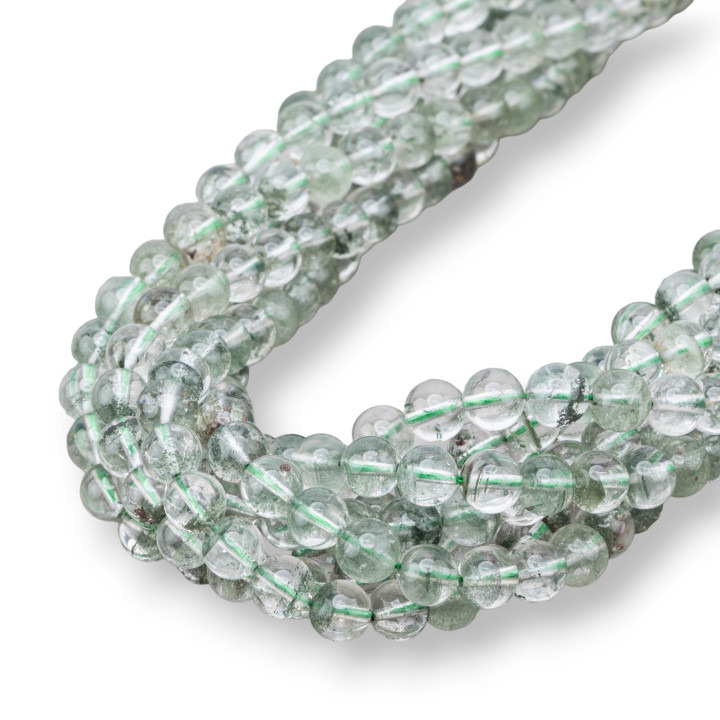 Quarzo Fantasma Tondo Liscio  8mm