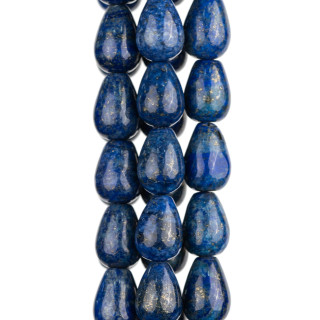 Natural Blue Lapis Lazuli Smooth Briolette Drops 10x14mm