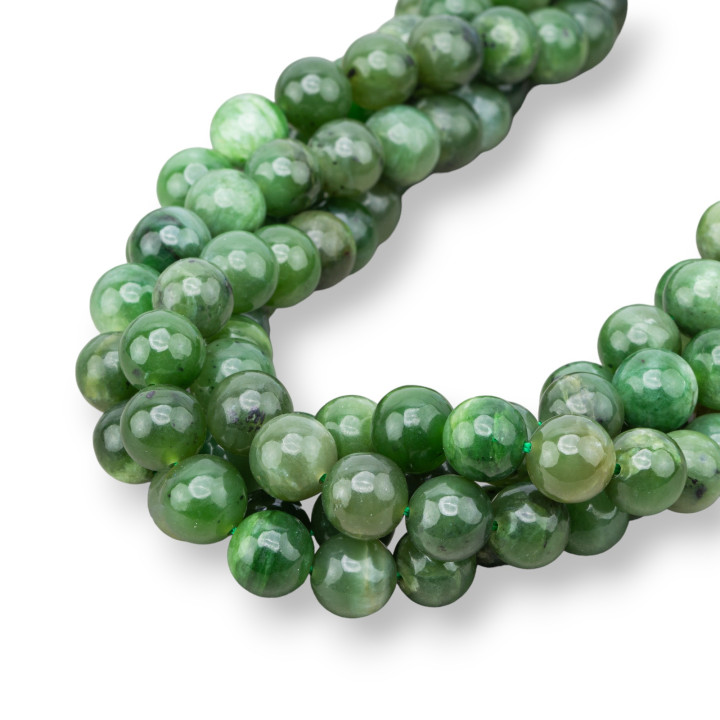 Jade Birman Foncé Rond Lisse (YEN) 10mm