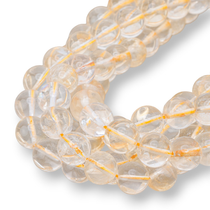 Glatter runder klarer Citrinquarz 13mm transparent