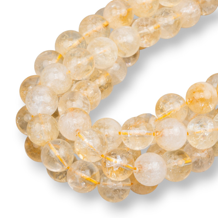 Citrine Quartz Clear Round Smooth 14mm