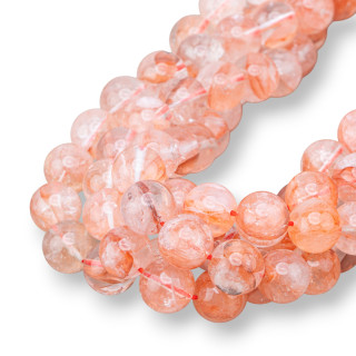 Quarzo Ematoide Chiaro Top Tondo Liscio 11mm