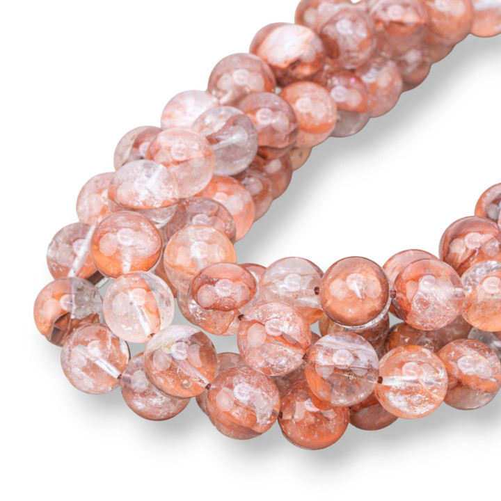 Cuarzo Hematoide Oscuro Tapa Redonda Lisa 07mm