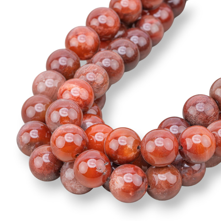 Quartz Hématoïde Rond Lisse 16mm