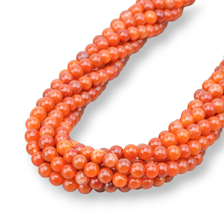 Quarzo Ematoide Tondo Liscio AA  6mm