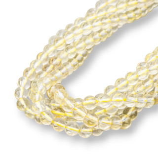 Quarzo Lemon Tondo Liscio  6mm