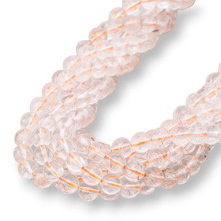 Quarzo Rutilato Ematoide Tondo Liscio  8mm