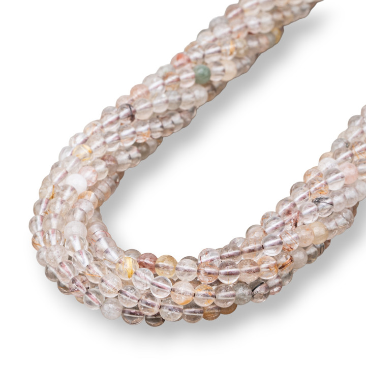 Quarzo Rutilato Fume' Tondo Liscio (owo)  5mm