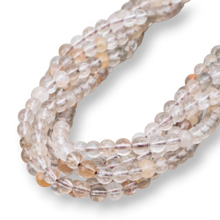 Smoky Rutilated Quartz Round Smooth (owo) 07mm