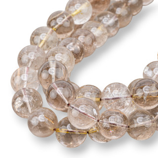 Smoky Rutilated Quartz Transparent Round Smooth 18mm