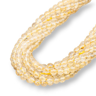 Cuarzo Rutilado Oro Redondo Liso 06mm