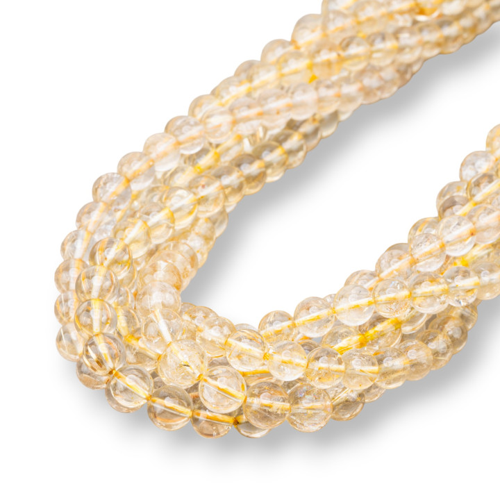 Rutilated Quartz Gold Round Smooth 07mm