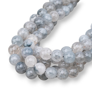 Quartz Rutile Noir Clair Rond Lisse 11mm