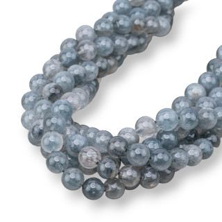 Quartz Rutile Noir Foncé Rond Lisse 09mm