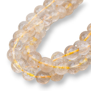 Λείος Στρογγυλός Διαφανής Rutilated Quartz 16mm