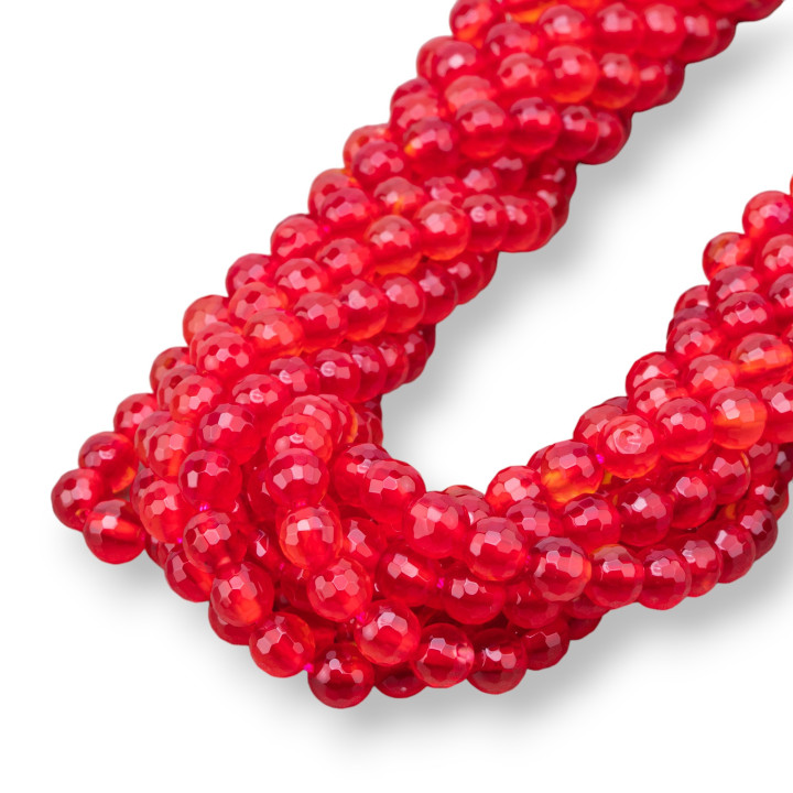 Agata Porpora Perlina Tonda Sfaccettata 6mm Chiaro