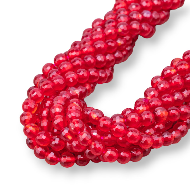 Agata Porpora Perlina Tonda Sfaccettata 6mm Medio