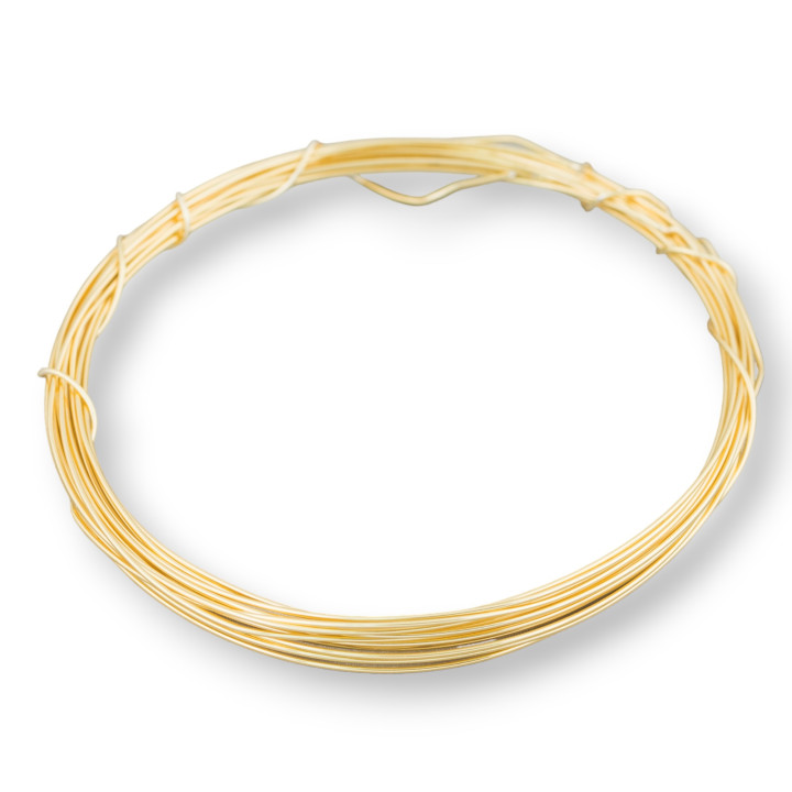 925 Shapeable Silver Wire 0.5mm Golden 10g approx. 4.8m