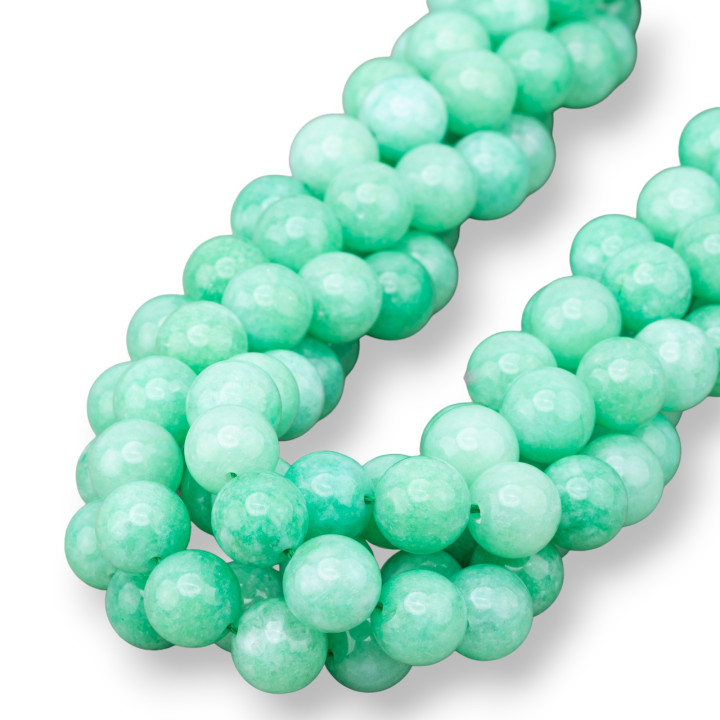 Jade Crisoprasa Verde Intenso Redondo Liso 10mm