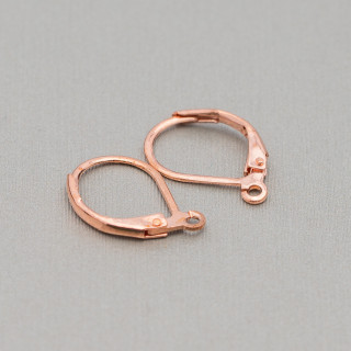 Closed Brass Hooks 10x15mm 150 Pairs Rose Gold
