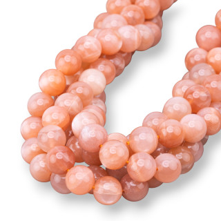 Pink Moonstone Smooth Round Top 10mm