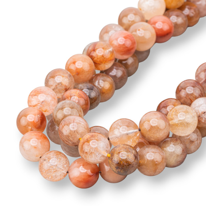 Glatter runder intensiver Rutilquarz 13 mm