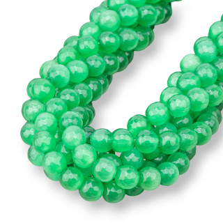 Ojo de Gato Verde Facetado 08mm