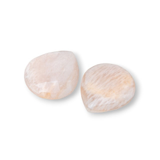 Teardrop Cabochon of Natural Gemstones 16x18mm Thickness 7.5mm 8pcs Pink Sun Stone