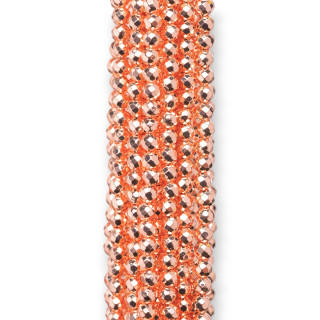 Facettierter Hämatit, 03 mm, Roségold, 120 cm