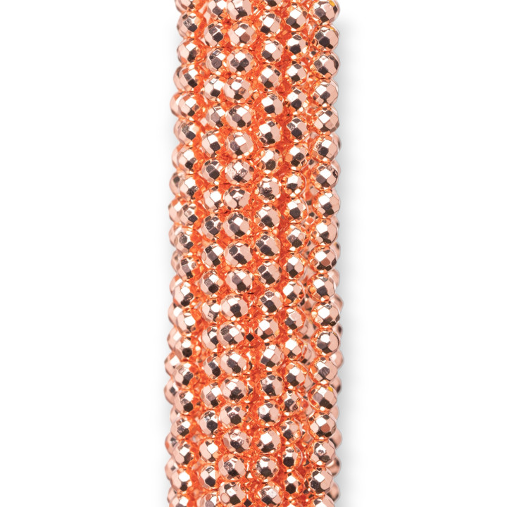 Hématite Facette 03mm Or Rose 120cm