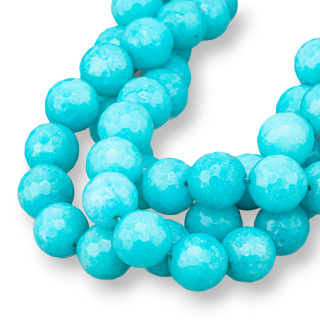 Jade Turquoise Facette 14mm Effet Amazonite