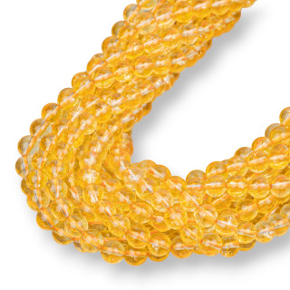 Λείος Στρογγυλός Χαλαζίας Citrine 06mm