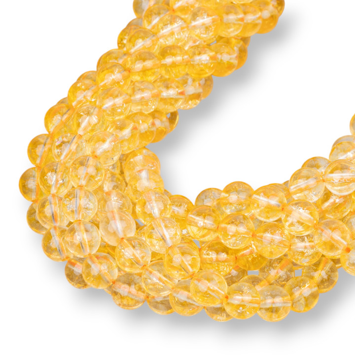 Smooth Round Citrine Quartz 08mm