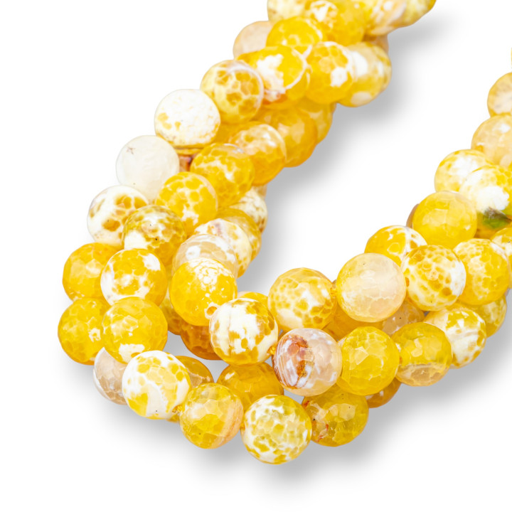 Agate de Feu Jaune Facette 08mm