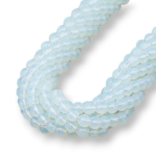 Opale Sintetico Perlina Tonda Sfaccettata 6mm