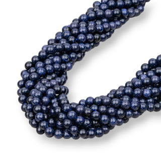 Glatter runder blauer Sonnenstein 04 mm