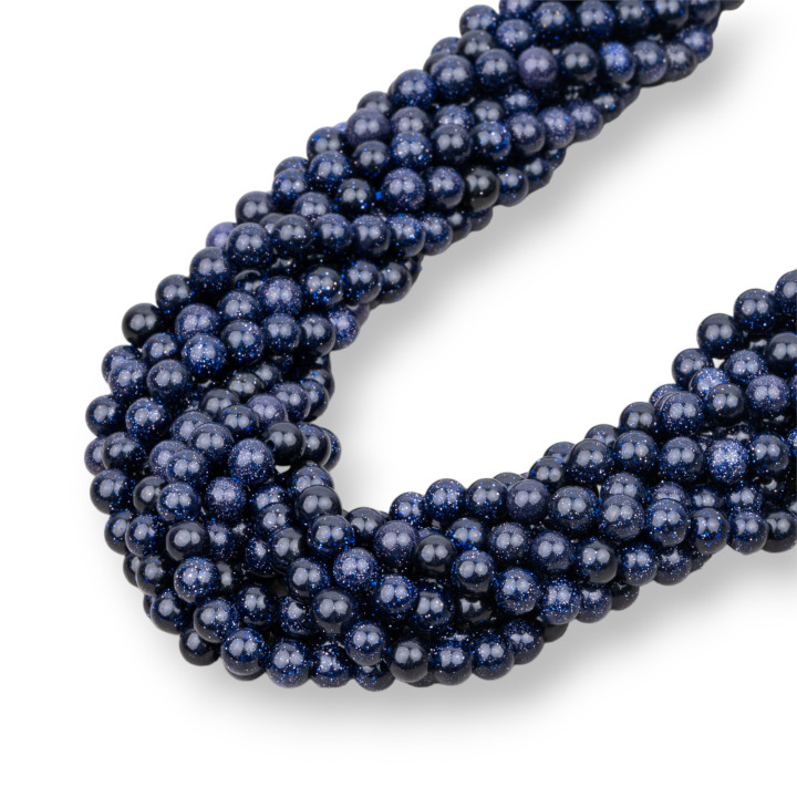 Pierre de Soleil Bleue Ronde Lisse 04mm