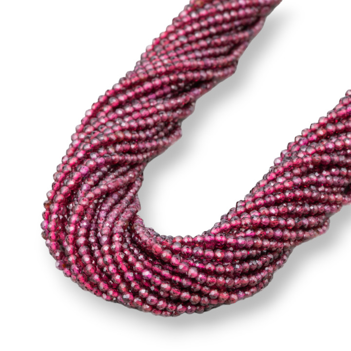 Granato Perlina Tonda Sfaccettata Diamond Cut 2,5mm