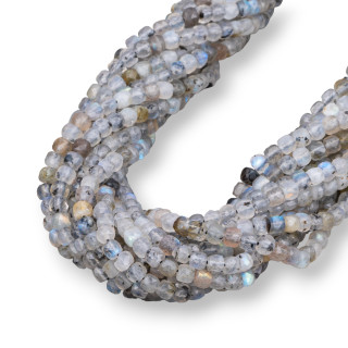 Labradorite Diamant Coupe Cube 4mm