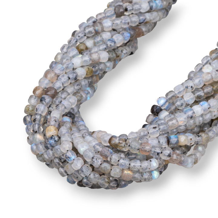 Labradorite Grigio Cubo Diamond Cut 4mm