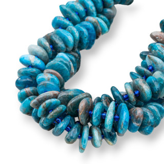 Apatite Rondelle Pierre Irrégulière Roulée 10-17mm