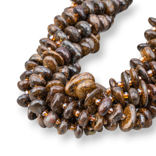 Bronzite Rondelle Irregular Tumbled Stone 8-13mm