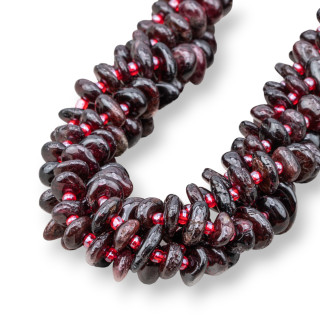 Granat Rondelle Sasso unregelmäßig getrommelt 8–13 mm