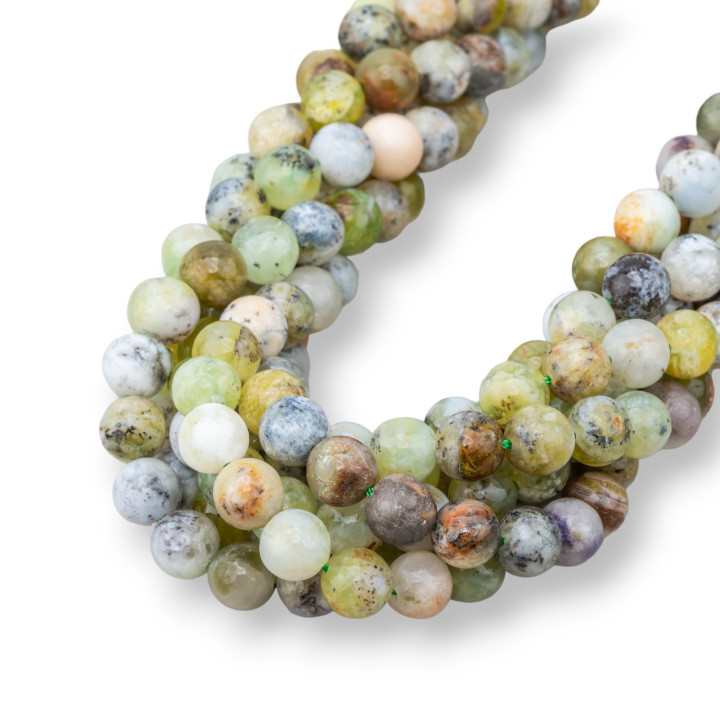 Smooth Round Green Opal 08mm